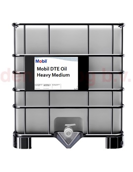Mobil DTE Oil Heavy Medium IBC 1000 liter voorkant